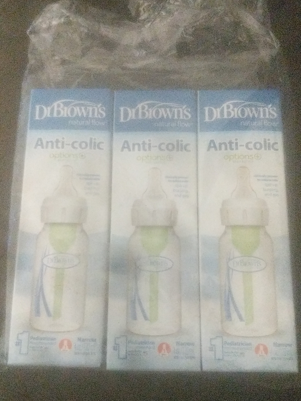 Anti-Colic Baby Bottle - Green (Pack of 3) Dr Browns